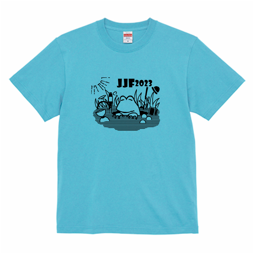 JJF2023 オリジナルTシャツ 前面 アクアブルー